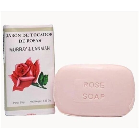 12 Pk Murray Lanman Rose Bar Soap Jabon de tocador de ros Luxury Body Hand Wash